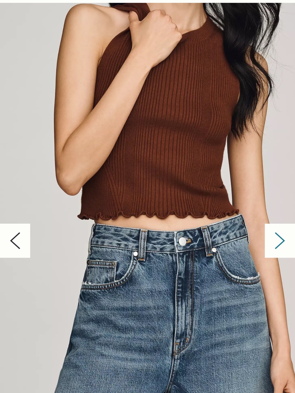 SOLD OUT Pilcro High-Rise Culotte Wide Leg Cropped Jeans NWT - Picture 3 of 6